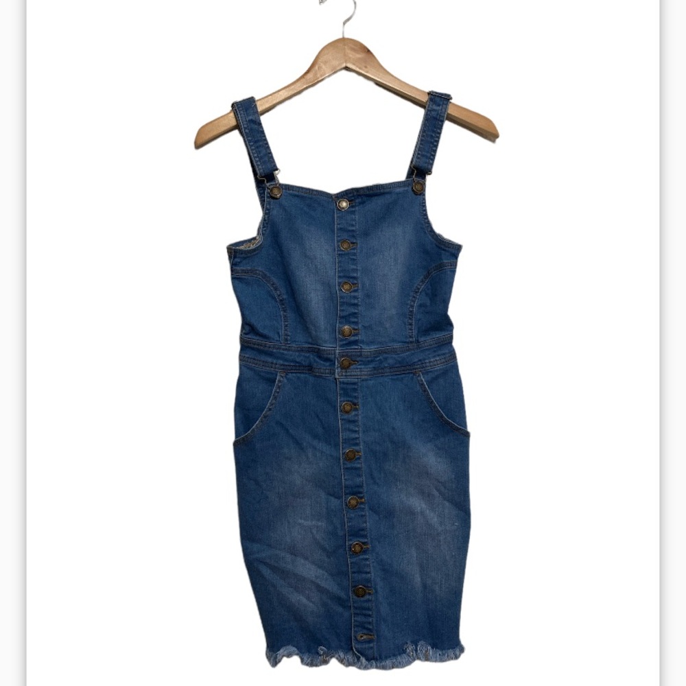 50%OFF WAX JEAN OVERALL DRESS - Picture 1 of 4